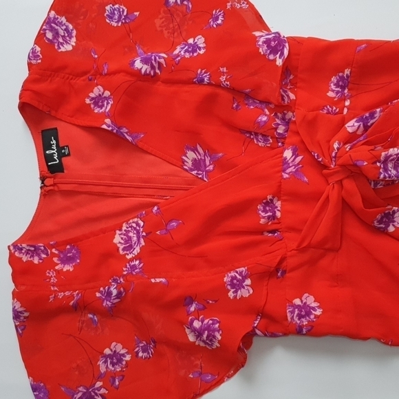 Lulu's Dearly Loved Red Floral Print Flutter Sleeve Maxi Dress - Picture 8 of 13